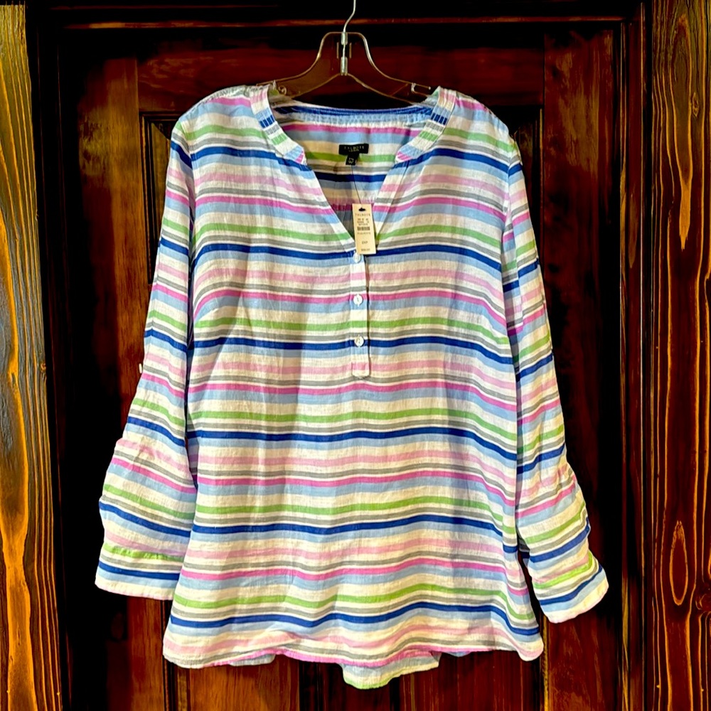 New Talbots linen blouse women’s size 2X